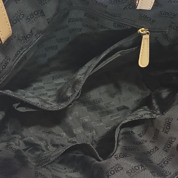 Michael Kors Black Patent Leather Tote with Gold Accents - Picture 9 of 16